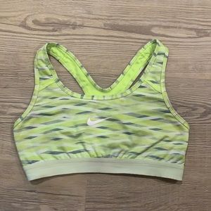 Neon Nike sports bra